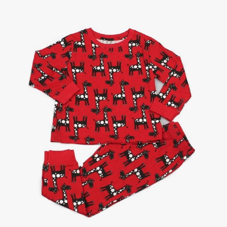 Picture of M4368 UNISEX COTTON LONGSLEEVE GIRAFFE PYJAMA